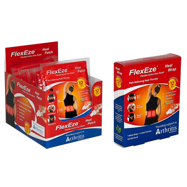 FlexEze Heat Wrap Rehab Bundle Pack - Provide clinically proven, drug free pain relief of lower back pain and tight, tense or painful muscles for up to 14 hours.